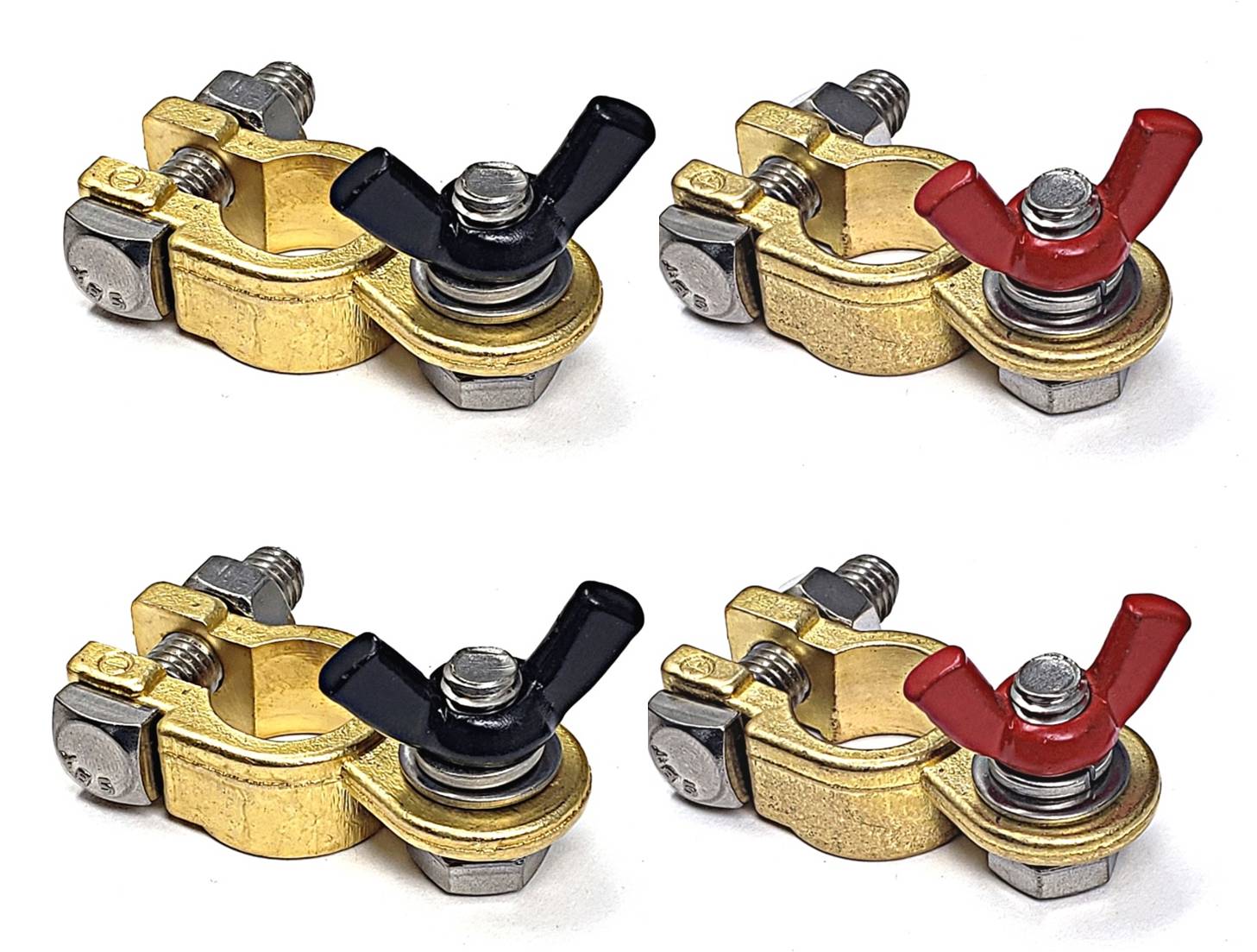 Marine Grade Battery Terminal Top Post Kit for RV, Trucks, Boats, Cars, Campers, Golf Carts (Military Spec. B-12128C)