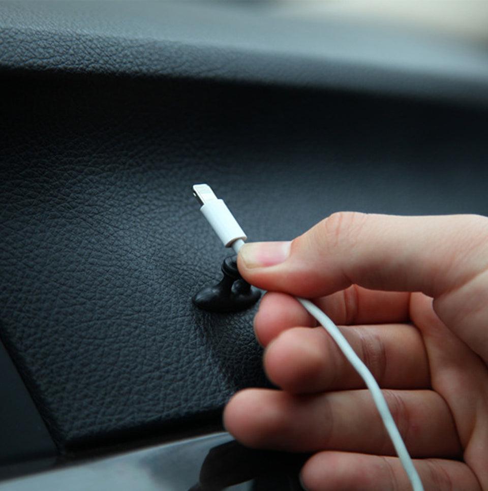 8pcs/set Line Clip Cord Organizer Adhesive Cord Hooks Car Accessories Dashboard Ornament Pendant Cable Wire cord clips Organizer Holder Clamp Self-Adhesive Cord Management System Office Home Car Interior Accessories for Girls Paste Style